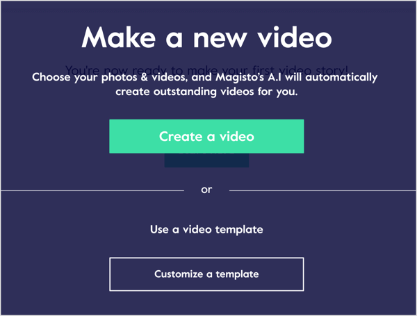 Создавайте видео в Magisto, используя свои фотографии и видеоклипы, или работайте с шаблоном видео.