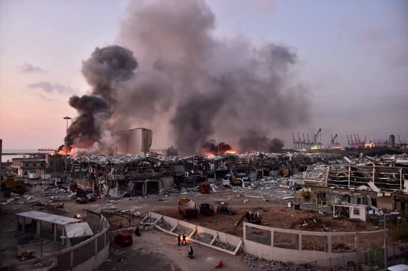 изображение от взрыва в Бейруте