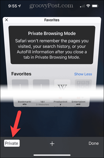 Отключите приватное в Safari на iOS
