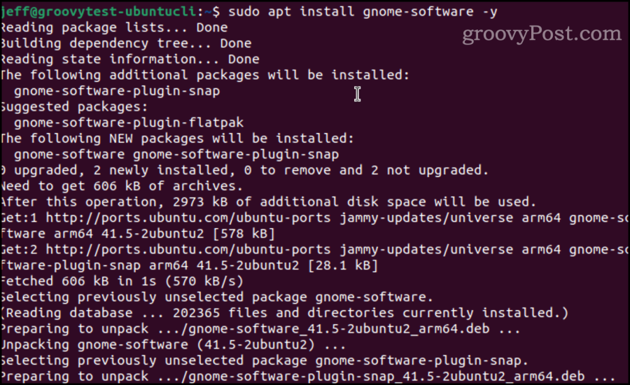 apt установить программное обеспечение gnome
