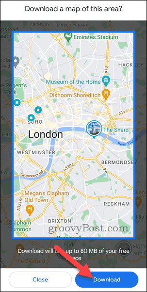 Загрузите собственную офлайн-карту Google Maps