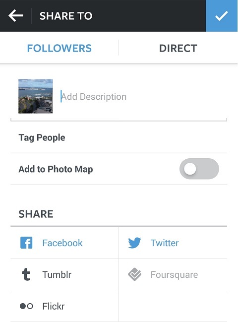 подключение социальных профилей к instagram