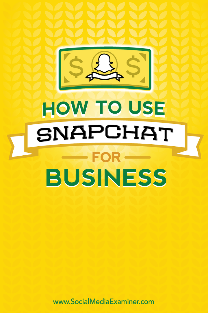 Как использовать Snapchat для бизнеса: Social Media Examiner