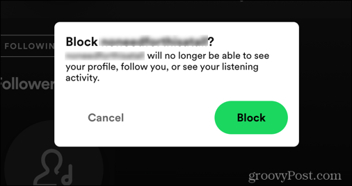 подтвердить удаление подписчиков на Spotify