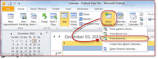 Календарь Google для Outlook 2010`