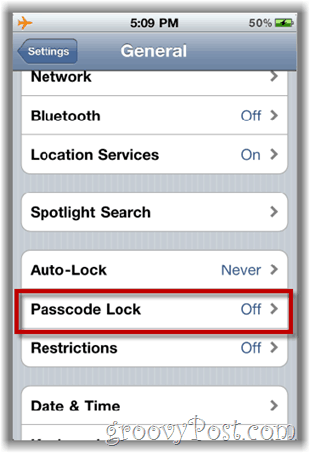 iphone - нажмите на блокировку пароля