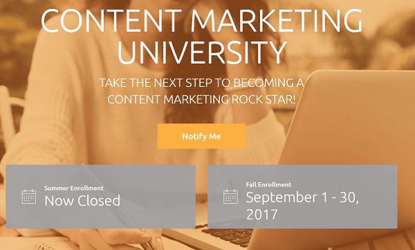 Программа обучения CMI на основе подписки - Content Marketing University.