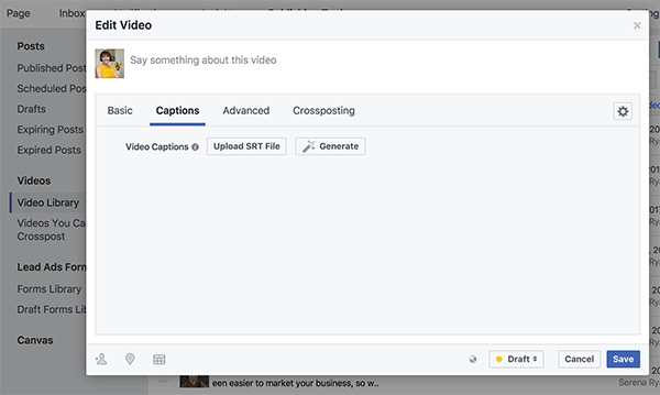 Нажмите кнопку «Создать» (со значком волшебной палочки), чтобы автоматически создавать титры для вашего видео.