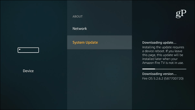 Обновление Fire TV