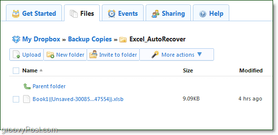 Dropbox архивирует ваши офисные файлы