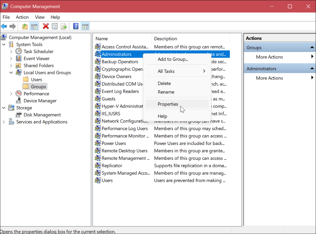 Определить тип учетной записи пользователя в Windows 11