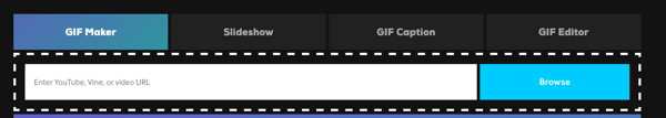 Чтобы создать GIF на Giphy, выберите GIF Maker или Slideshow.