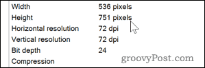 Детали DPI для изображения в Windows