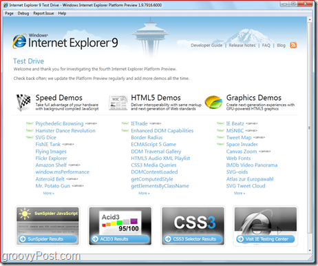 Internet Explorer 9: скачать предварительный просмотр