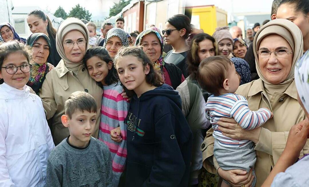 Эмине Эрдоган встретилась с пострадавшими от землетрясения в Хатае