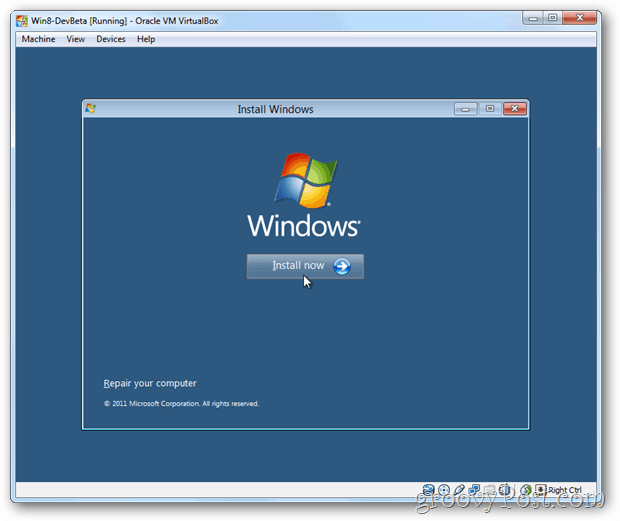VirtualBox Windows 8 установить сейчас
