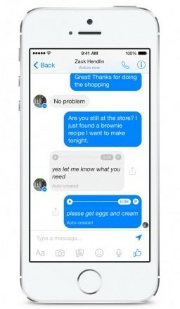 Facebook Messenger тестирует функцию преобразования голоса в текст.