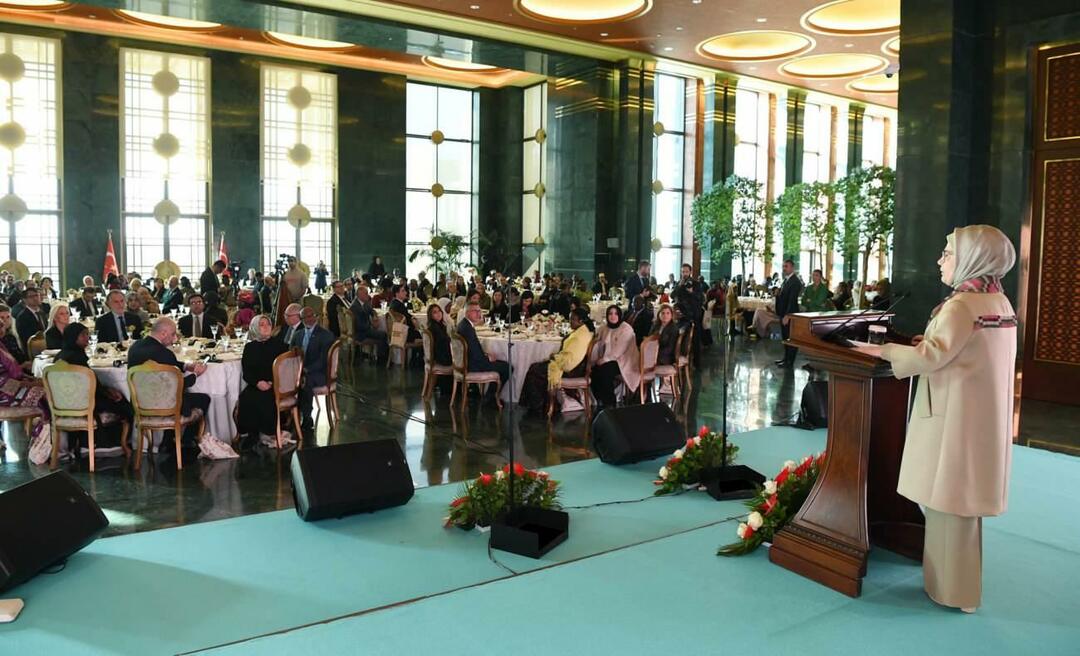Эмине Эрдоган, которая выступила с речью о программе «Африканский дом»