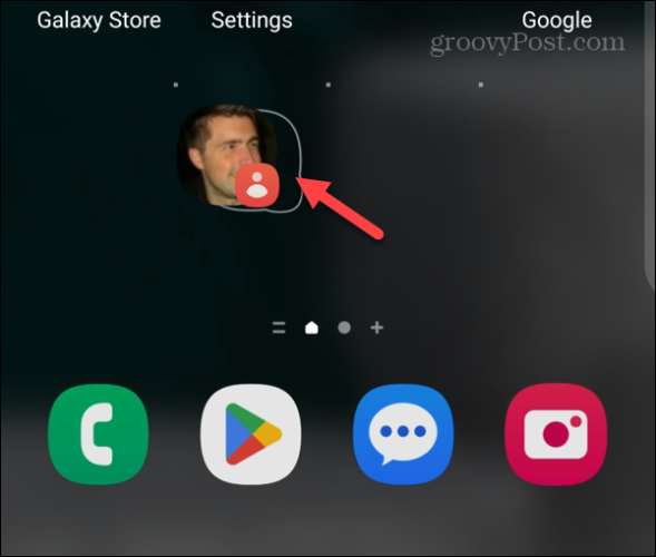 Виджет контакта на главном экране Android