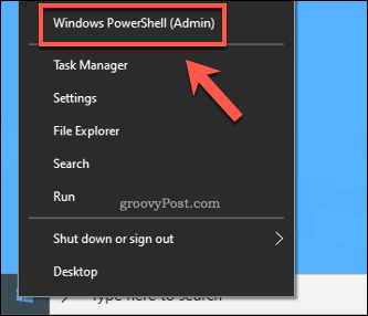 Windows Пуск Запустить PowerShell