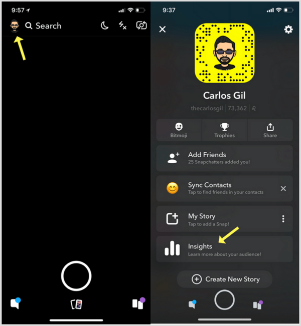 Snapchat Insights как получить доступ