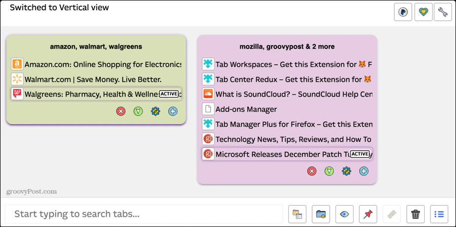 Tab Manager Plus для Firefox