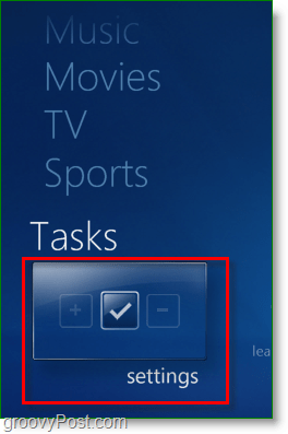 Windows 7 Media Center - щелкните задачи> <noscript> <img style =