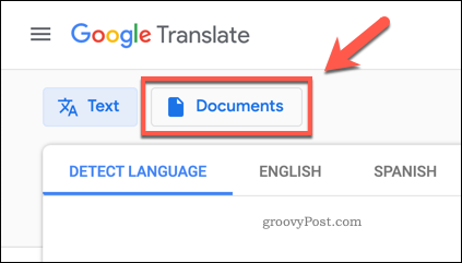 Кнопка Google Translate Documents