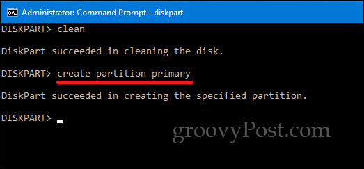 DiskPart Windows 10 командная строка