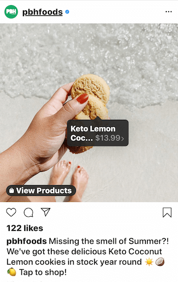 пример бизнес-поста в Instagram с сильным призывом к действию