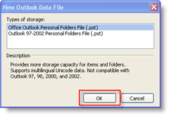 Создать новый файл данных Outlook:: groovyPost.com