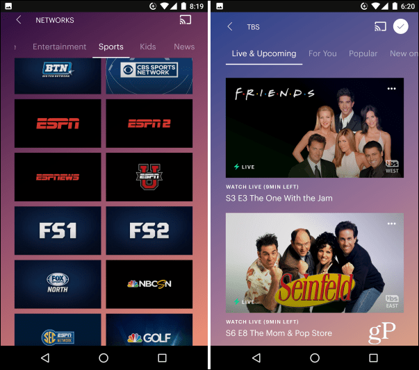 Hulu Live TV для Android