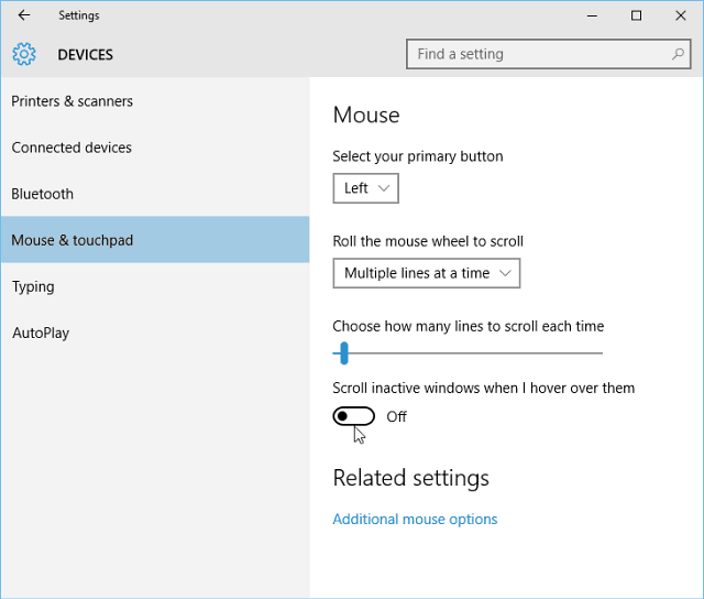 Windows 10 Совет. Включите или выключите фоновую прокрутку