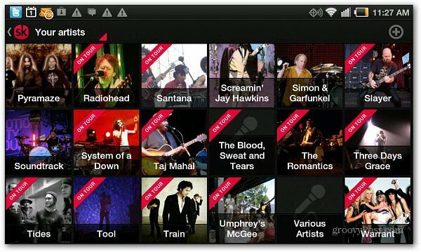 SongKick теперь имеет приложение для Android
