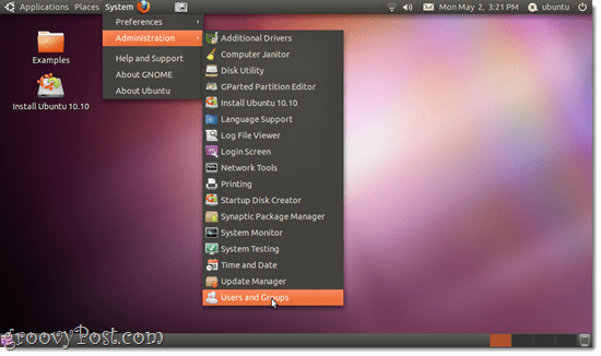 добавить пользователей и группы в Ubuntu