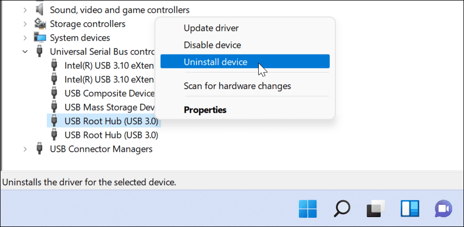 исправить usb, не работающий в Windows 11