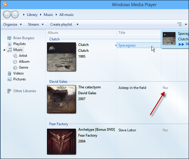 Flac поддерживает Windows Media Player