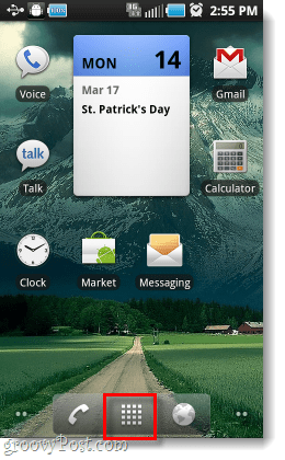 Кнопка ящика приложения для домашнего экрана Android