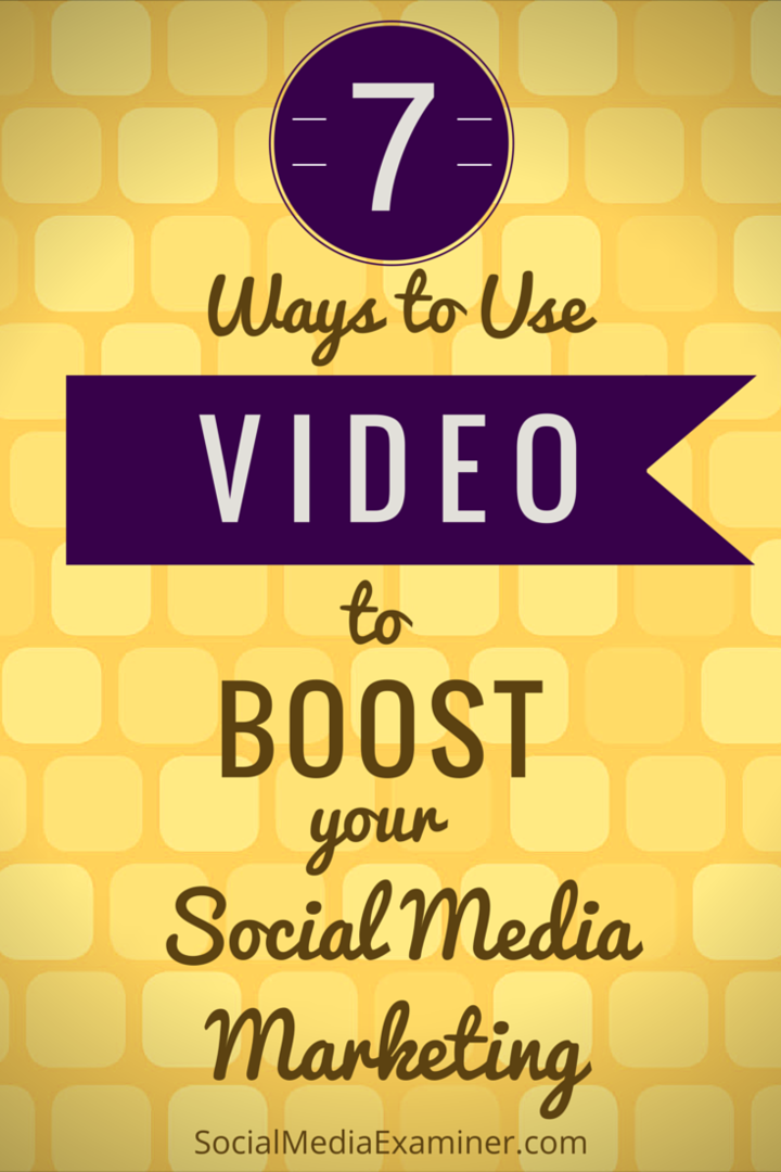 семь способов использования видео для увеличения ваших усилий в социальных сетях