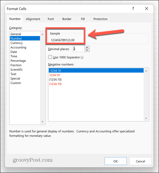 excel образец числового формата