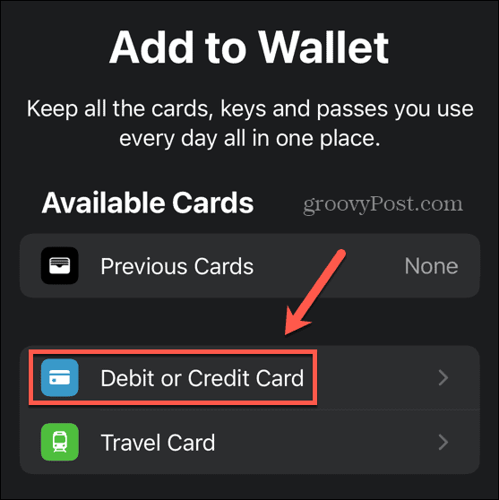 дебетовые или кредитные карты Apple Pay
