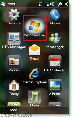где Windows Live появляется на вашем рабочем столе Windows Mobile