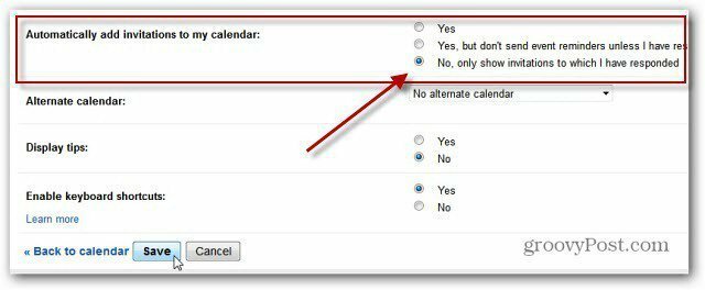 Отключить Google+ Календарь событий Пригласить приглашения