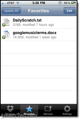 Dropbox Mobile IOS приложение