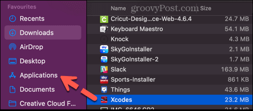 перетащите xcodes в папку приложений