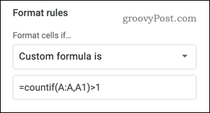 Добавление пользовательских правил формулы