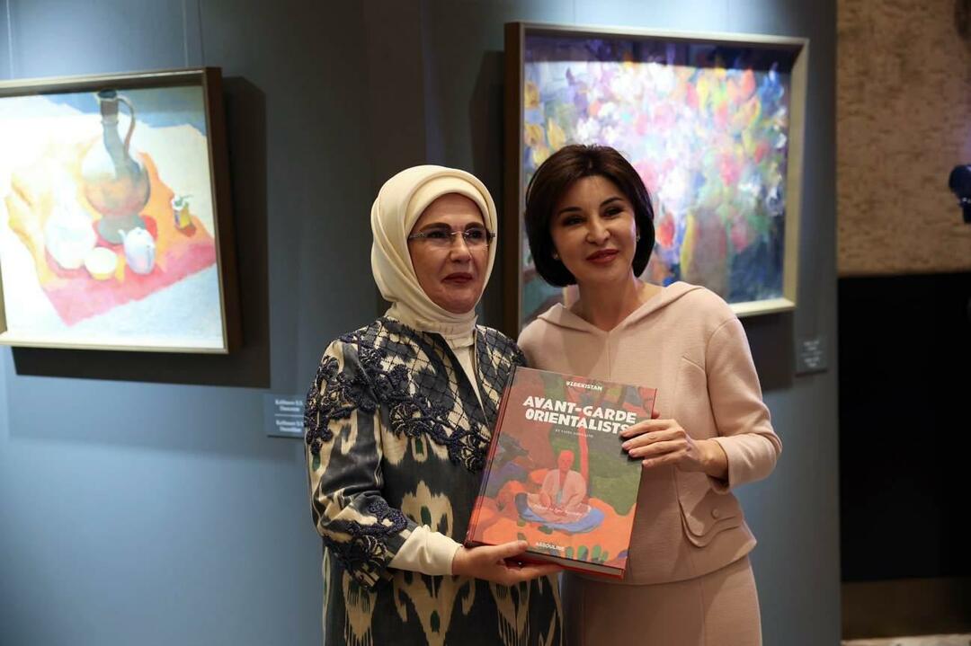 Визит Эмине Эрдоган в Самарканд! Посетили выставку «Краски Узбекистана».