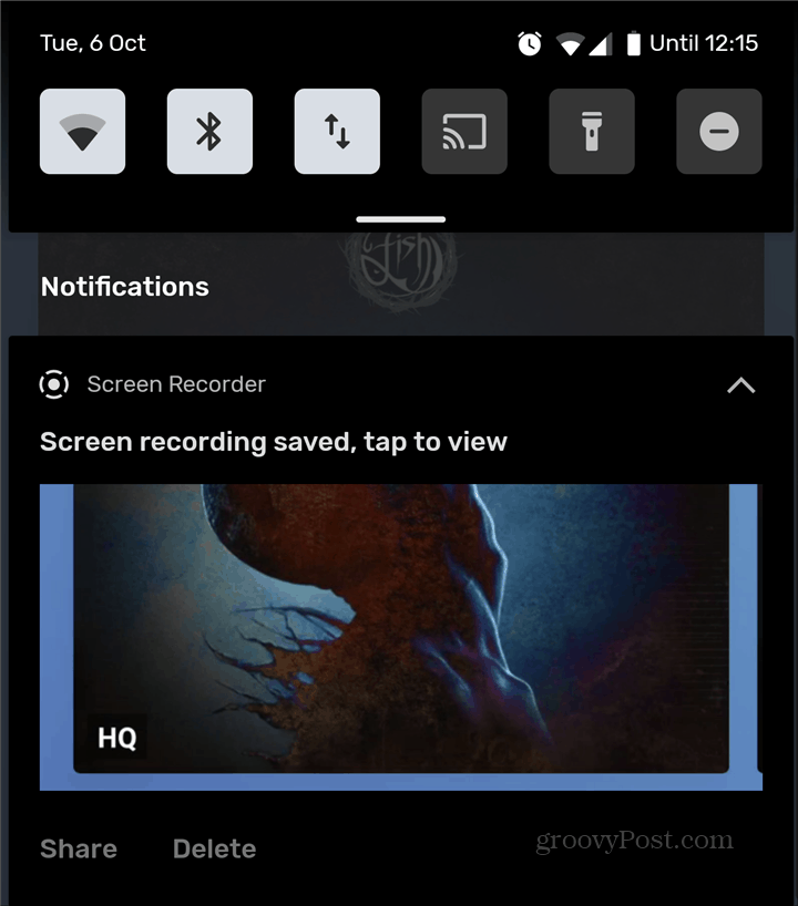 Android Screen Recorder запись поделиться удалить