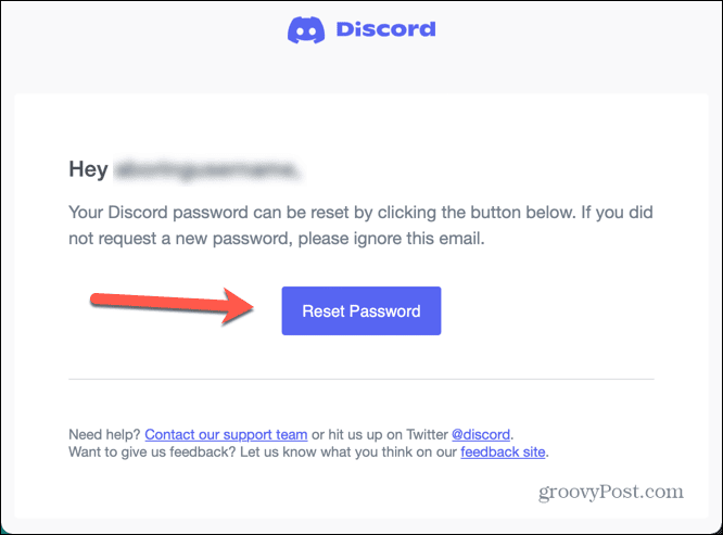 дискорд сбросить пароль