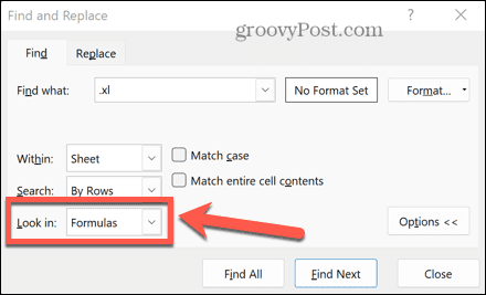 excel найти в формулах